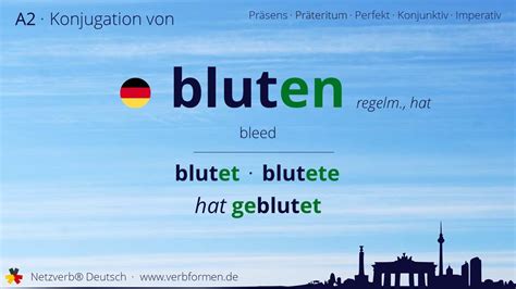 Konjugation Des Verb Bluten Alle Zeitformen Lernen Bersetzung