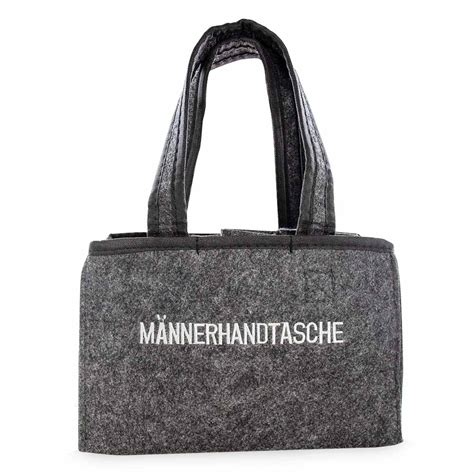 Männerhandtasche aus Filz mit 6 Fächern