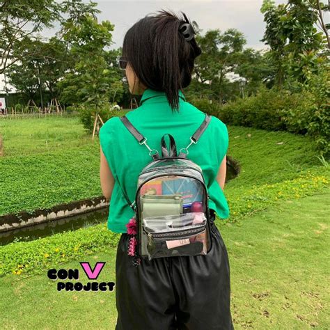 Jual JANNE Ransel Wanita Transparan 2 In 1 Korean Style Tas Wanita