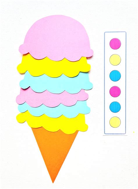 Free Ice Cream Template With Pattern Cards Lil Tigers