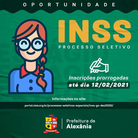 Aberto processo seletivo para estágio do INSS 2021 Prefeitura