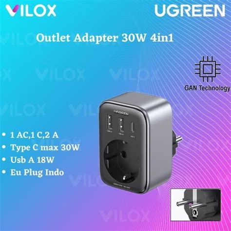 Jual Ugreen Wall Adapter Outlet Gan Fast Pd Charger In Extender W