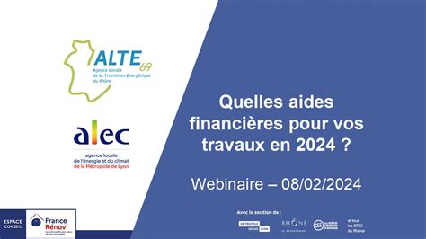 Conférence en ligne les aides financières pour rénover son logement