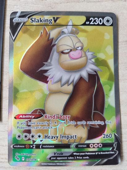 Pokémon Karta Slaking V 077078 Full Art Ultra Rare Go Holo NovÁ 1 KČ