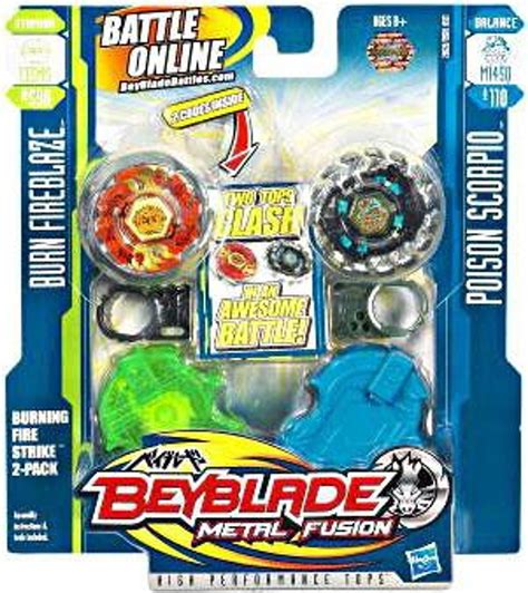 Beyblade Metal Fusion Burning Firestrike 2 Pack 2 Hasbro Toys Toywiz