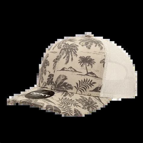 Decky Panel Mid Profile Structured Tropical Trucker Cap