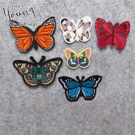 Butterfly Patches For Clothing Iron On Embroidered Appliques Diy