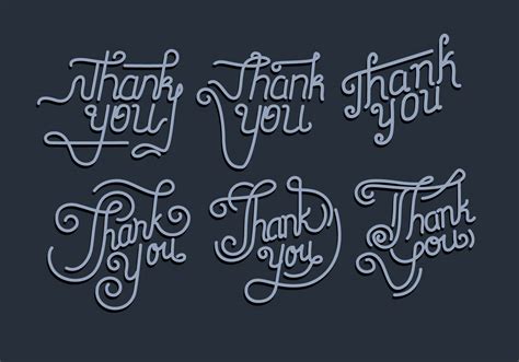 Thank You Typography Vol 2 Vector 182396 Vector Art at Vecteezy