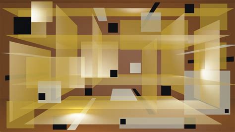 Black Digital Art Architecture Abstract D Cgi Yellow Geometry