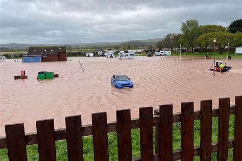 Holiday park in Minehead submerged by floods and forced to close