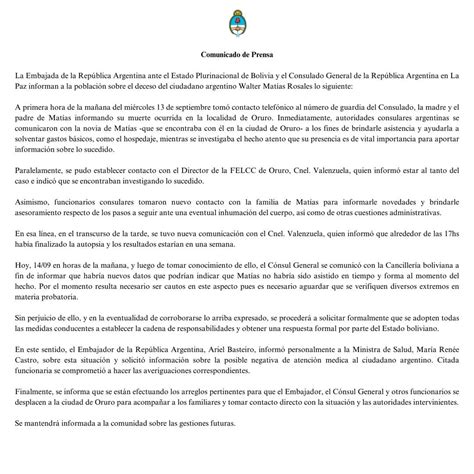 Desgarrador Testimonio De La Mamá De Un Argentino Apuñalado En Bolivia “lo Dejaron Morir En La