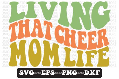 Living That Cheer Mom Life Svg Design Graphic By Uniquesvgstore · Creative Fabrica