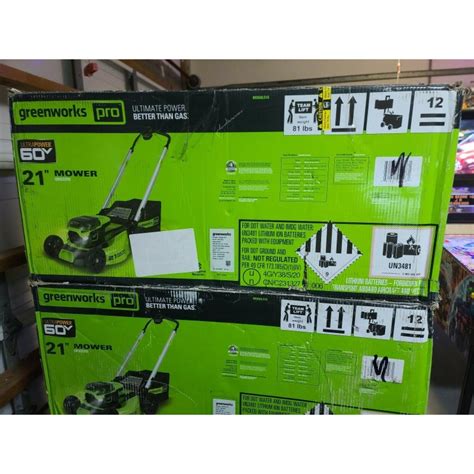 Greenworks Pro 21 In 60 Volt Battery Cordless Push Lawn