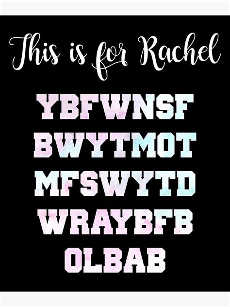 "This is For Rachel Rainbow Meme" Poster by Dcshirts1 | Redbubble