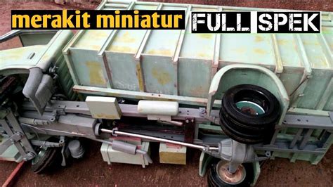 Merakit Miniatur Truk Kayu Full Spek Assemble A Miniature Full Spec