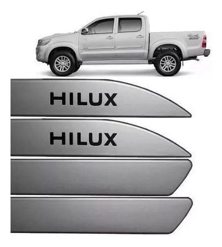 Friso Lateral Hilux 2015 2016 2017 2018 Prata Metálico Parcelamento