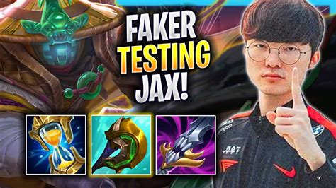 FAKER TESTING JAX IN KOREA SOLOQ T1 Faker Plays Jax TOP Vs Rumble