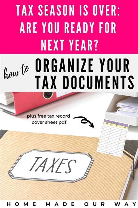 How To Organize Tax Paperwork