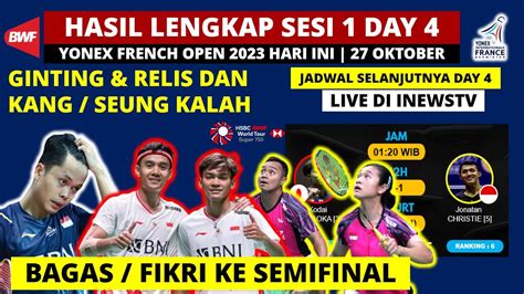 Hasil French Open 2023 Day 4 Hari Ini Bakri Menang Ginting Keok