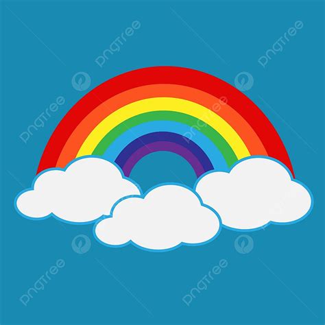 Rainbow Clouds Vector Png Images Rainbow With Cloud Icon Cloud Icons