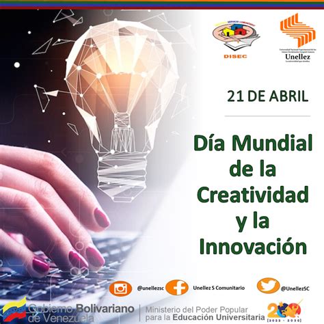 De Abril D A Mundial De La Creatividad Y La Innovaci N