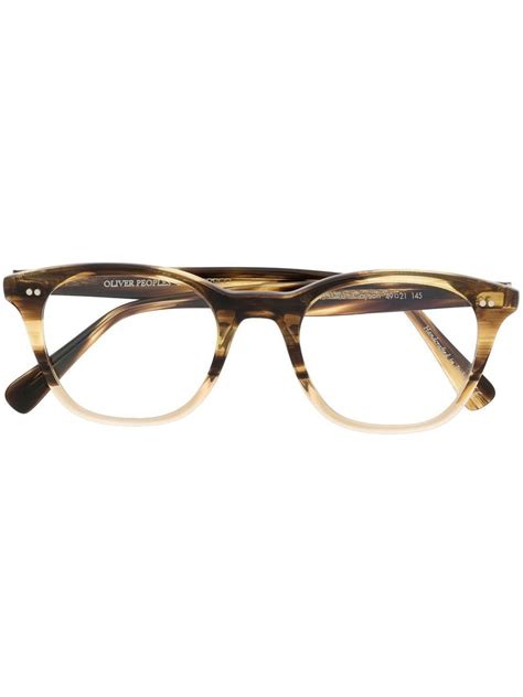 Oliver Peoples Cayson Square Frame Glasses Farfetch