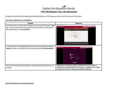 Cby Lab Worksheet Cyb Module Two Lab Worksheet Complete