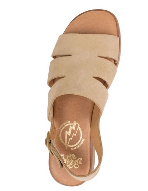 Sandalias Planas Cut Out Beige PERA LIMONERA