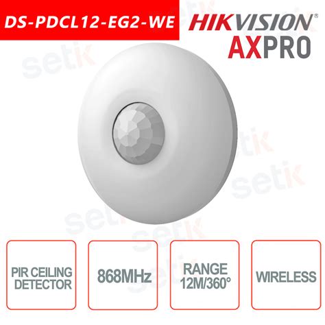 DS PDCL12 EG2 WE AXPro Indoor PIR Ceiling Detector Hikvision AX Pro