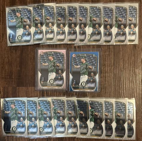 2023 Bowman Chrome DANIEL SUSAC 1st Bowman Lot Chrome Pink 175 Blue