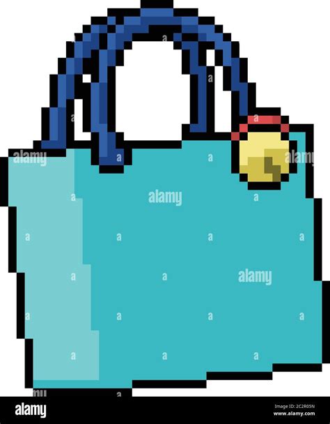 Vector Pixel Art Hand Bag Isolated Cartoon Stock Vector Image And Art Alamy