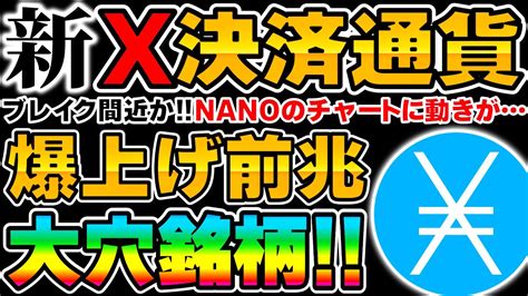 【x新決済通貨】大穴銘柄nanoに爆上げ前兆か！奇妙な動きからブレイク間近優秀なのに未注目です！【仮想通貨】【イーロン】【btc