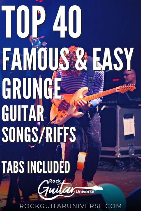 Top 40 Famousandeasy Grunge Guitar Songsriffs Tabs Included Rock