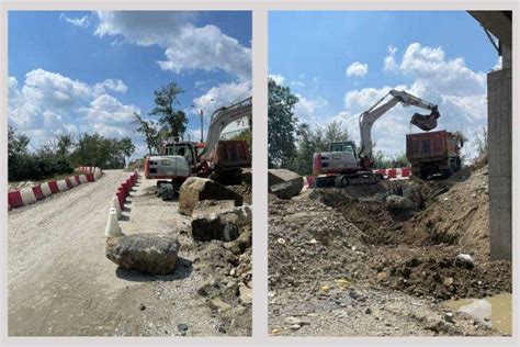 Podul de peste pârâul Bascov din strada Depozitelor aproape de