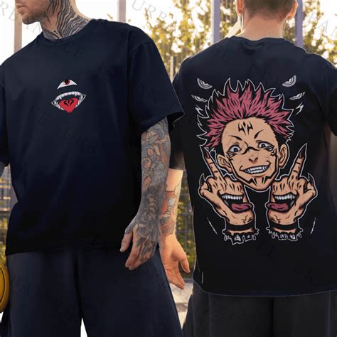 Camiseta Basica Algodao Jujutsu Kaisen Ryomen Sukuna Yuji Hospedeiro