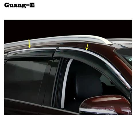 Car Body Cover Stick Lamp Plastic Window Glass Wind Visor Rain Sun