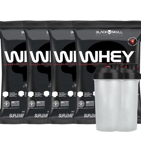 Kit Black Skull X Turbo Whey Protein Nutri Conc Caveira Preta