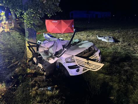 Tragiczny Wypadek W Regionie Auto Roztrzaska O Si Na Drzewie