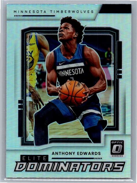 2021 22 Donruss Elite Dominators Anthony Edwards Minnesota Timberwolves 20 Holo Ebay