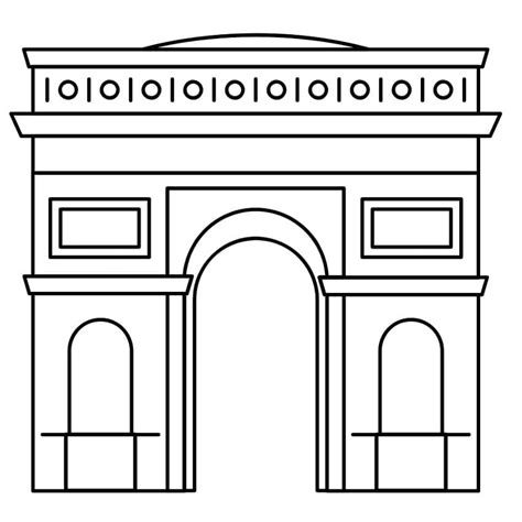 Desenhos De Arco Do Triunfo F Cil Para Colorir E Imprimir