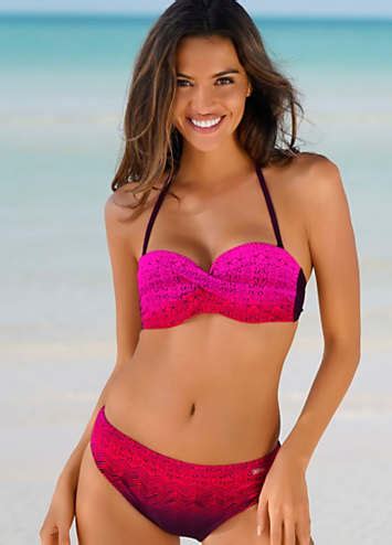 Red LASCANA Underwired Bandeau Bikini Set Swimwear365