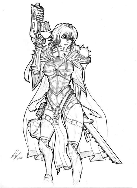 Adeptus Sororitas Artwork Female Sisters Of Battle Sketch Gallery Artofit