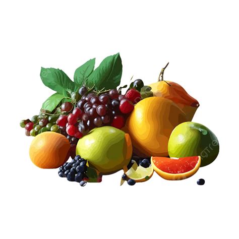 Vetor De Frutas Frescas Png Fruta Vetor Comida Saudável Imagem Png