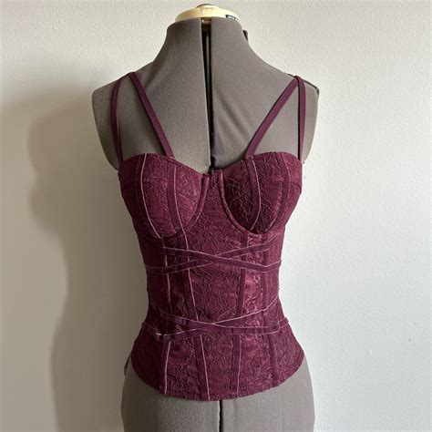 Womens Y2k Charlotte Russe Corset Style Top Read Depop