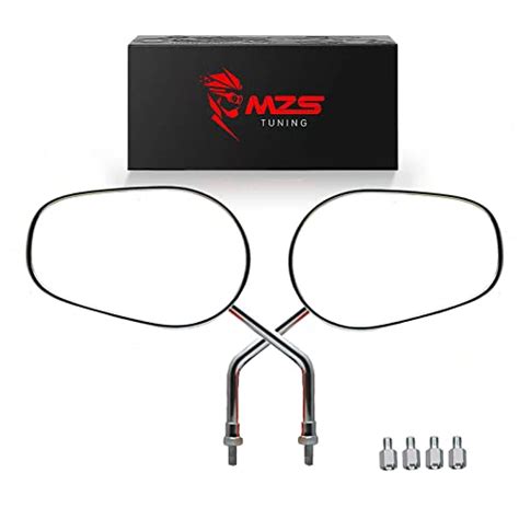 Mzs Motorcycle Mirrors Chrome Universal Mm Rear View Side Mirror