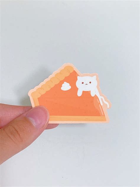 Pumpkin Pie Cat Sticker - Etsy