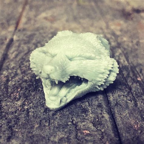 Kitsune Snarling Head Unpainted Wolf King Customs