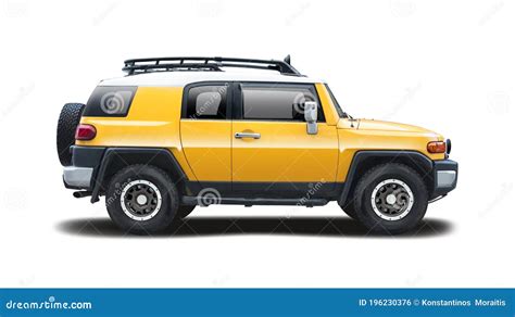 Toyota Fj Cruiser Side View Stock Photo Image Of White Japanese