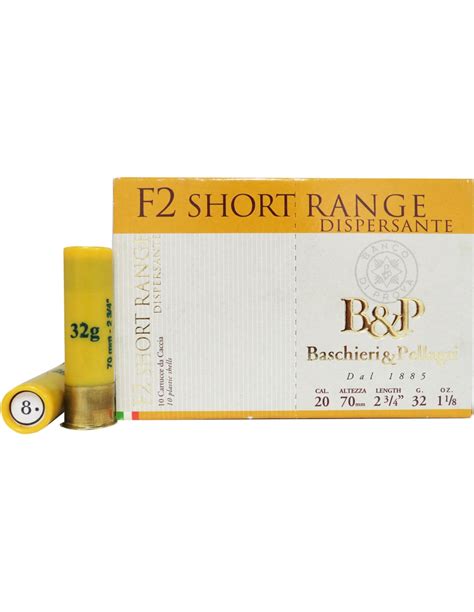 Cartucce Baschieri E Pellagri F2 Short Range Dispersante Cal 20 70 32