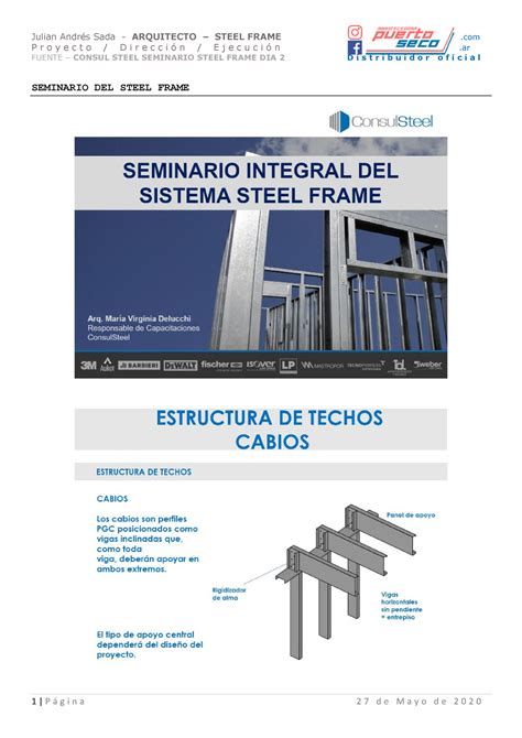 Apunte seminarios steelframe dia 2 P r o y e c t o D i r e c c i ó